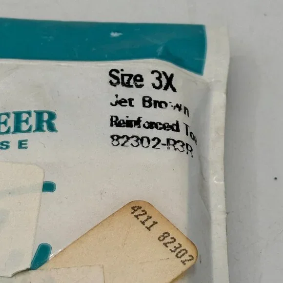 Vintage Just My Size Silky Sheer Pantyhose | Size 3X | Jet Brown | Reinforced To - Picture 2 of 3